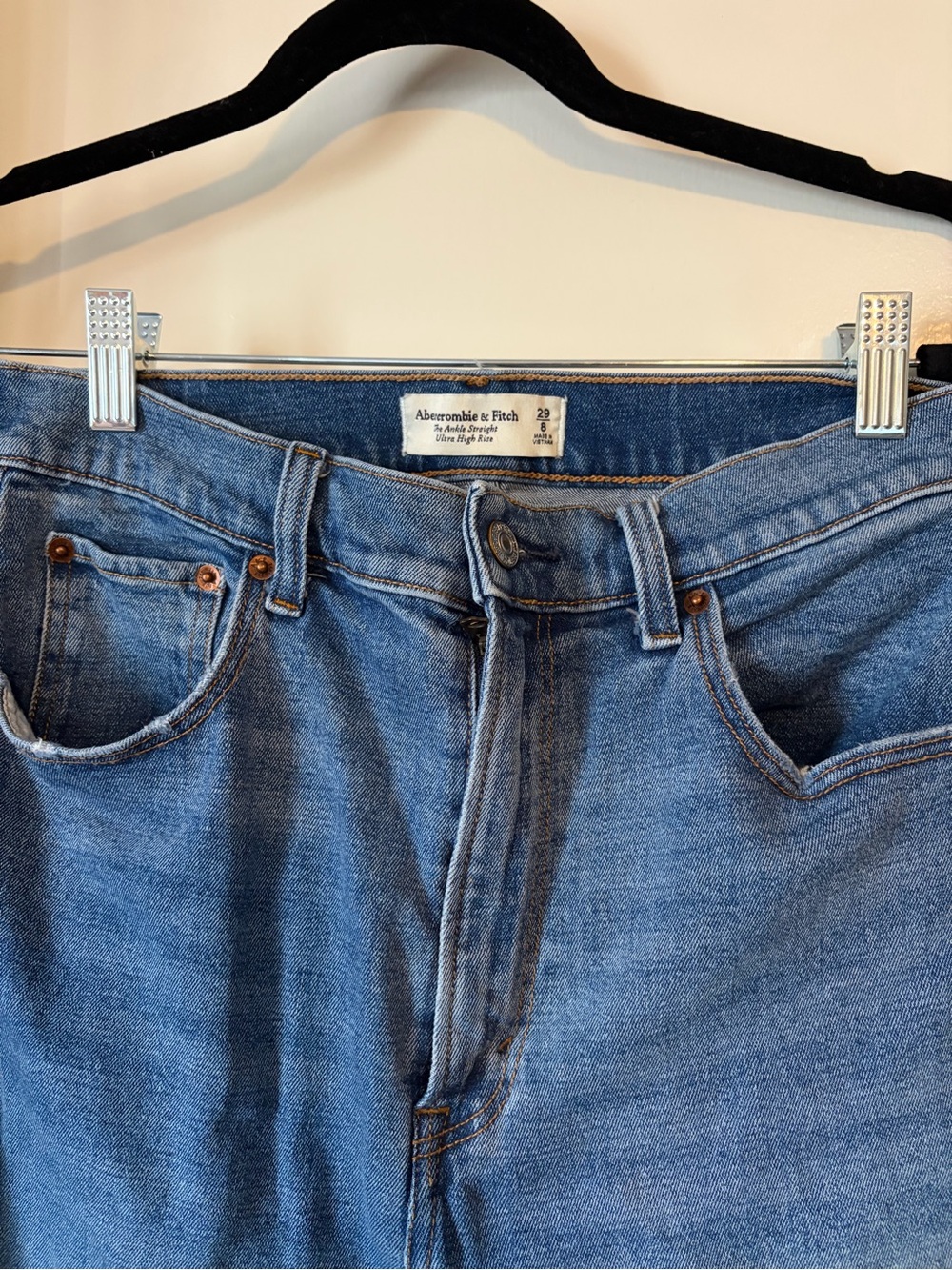 The Ankle Straight Ultra High Rise A&F Jeans